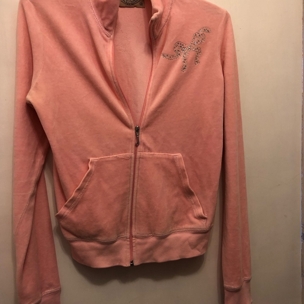 VINTAGE Y2K Juicy Couture velour long sleeve zip up jacket, size M - Picture 3 of 4